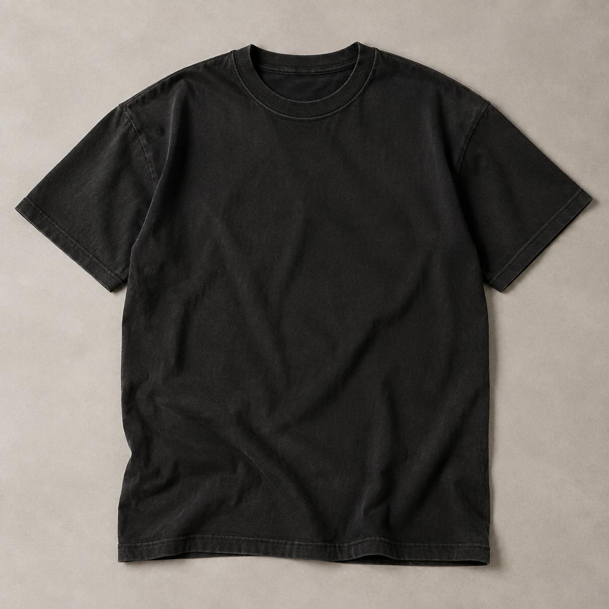 Black heavyweight Sobriety Gang Signature EST. tee laid flat